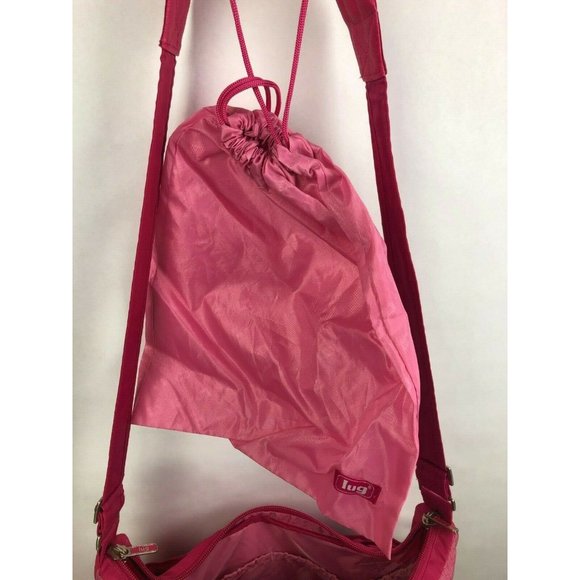 Lug Hula Hoop Diaper Bag Pink Messenger Cross Body - Picture 5 of 7